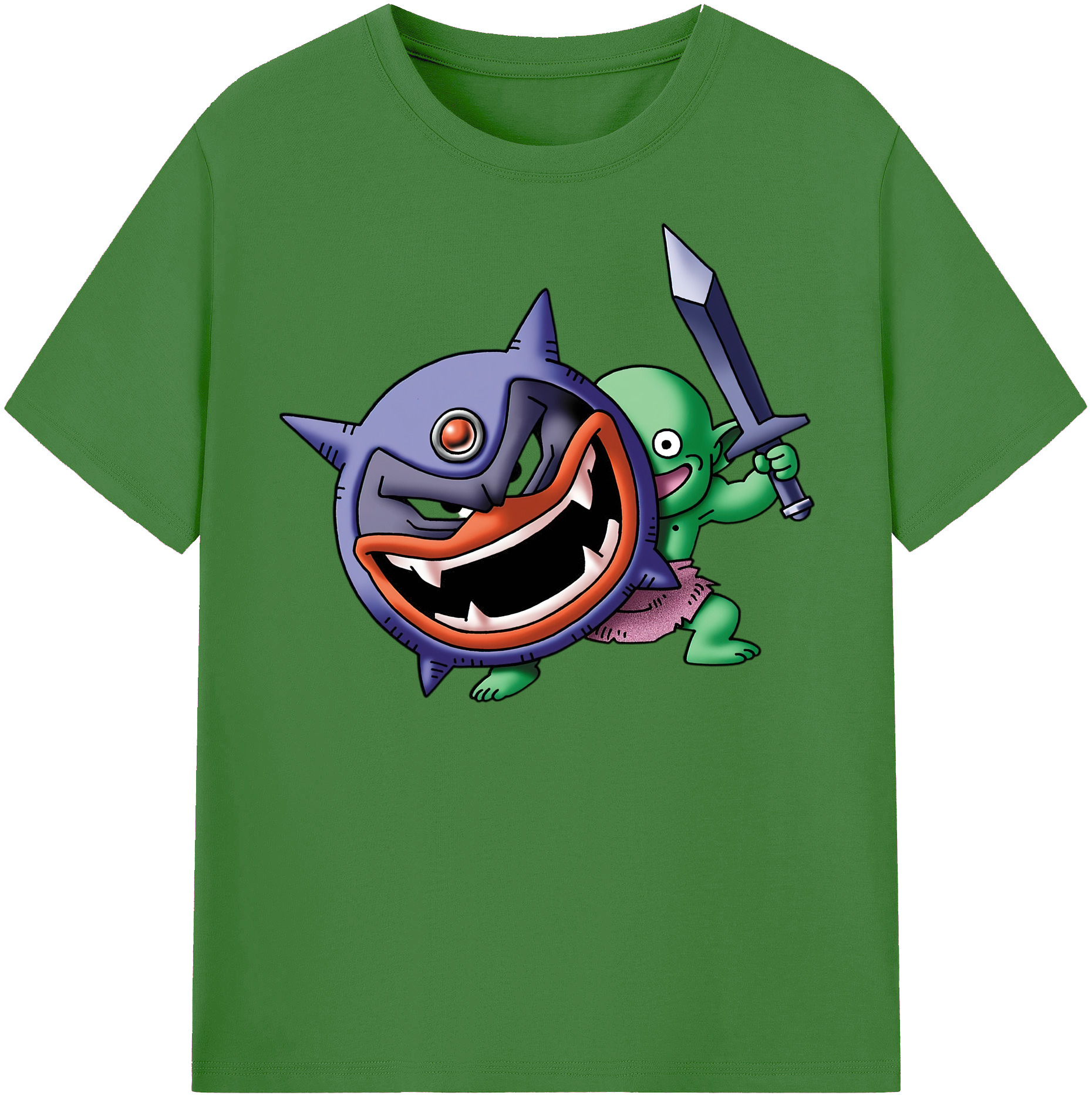（画像用） ドラゴンクエスト Doragon Kuesuto Dragon Quest レディースカジュアルプリントTシャツ（綿100％）